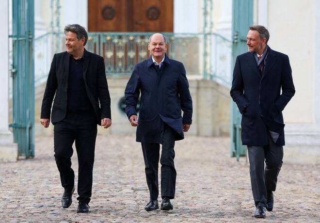 Closed German cabinet meeting at the government's guest house in Schloss Meseberg, near Gransee