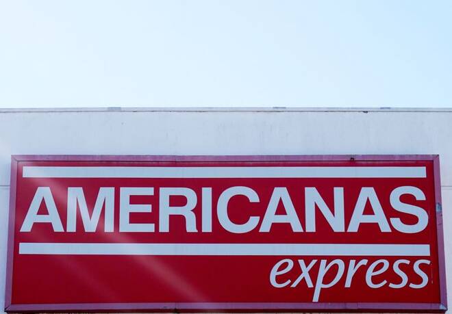 The Americanas store logo is seen in Rio de Janeiro