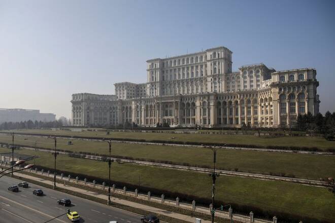 General view of the Romanian Parliament headquarters
