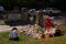 People visit a memorial after deadly shooting at the Covenant School in Nashville
