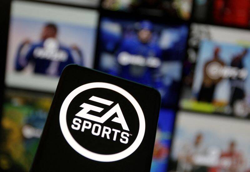 Illustration shows EA (Electronic Arts) Sports logo