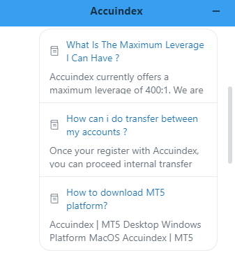 Customer Support at Accuindex