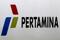 Logo of Indonesian state energy firm Pertamina is seen in Jakarta