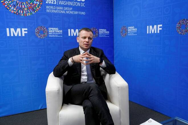 Ukrainian Finance Minister Serhiy Marchenko at an interview
