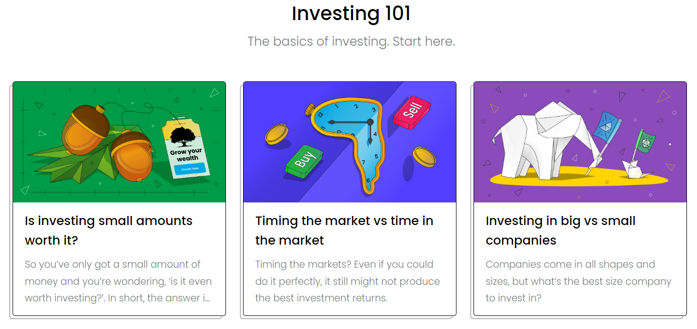 Trading 212’s educational articles on investing