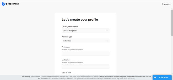 Pepperstone Account Application 