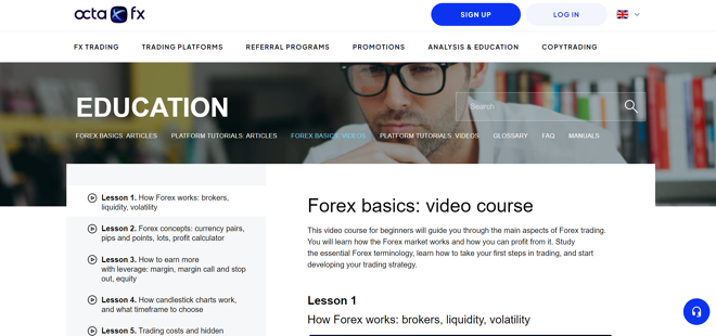 OctaFX Educational Resources