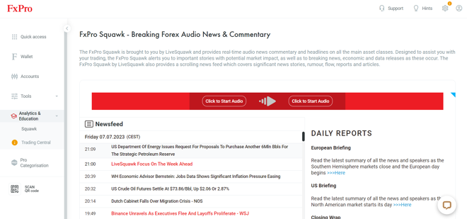 FxPro Squawk