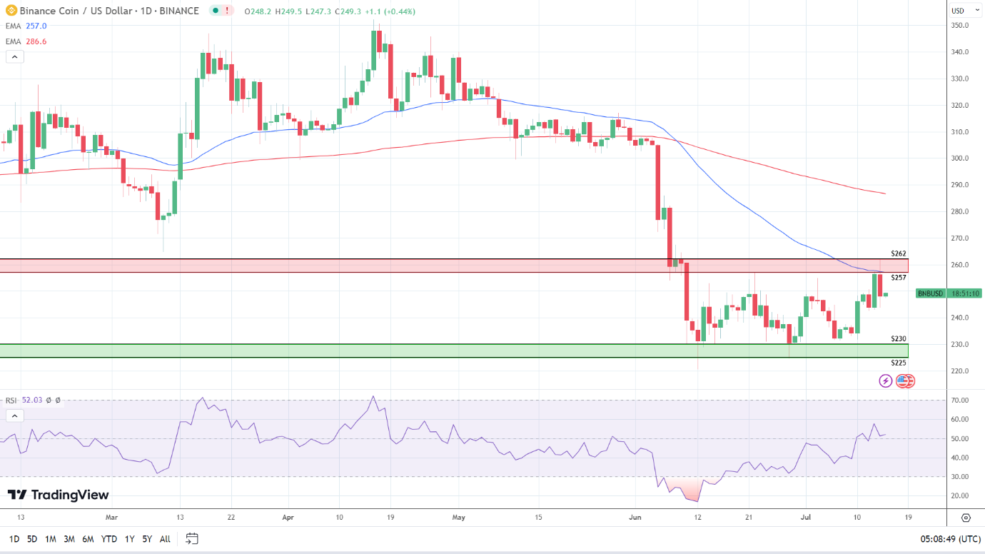 BNB Daily Chart signals a possible shift in momentum.