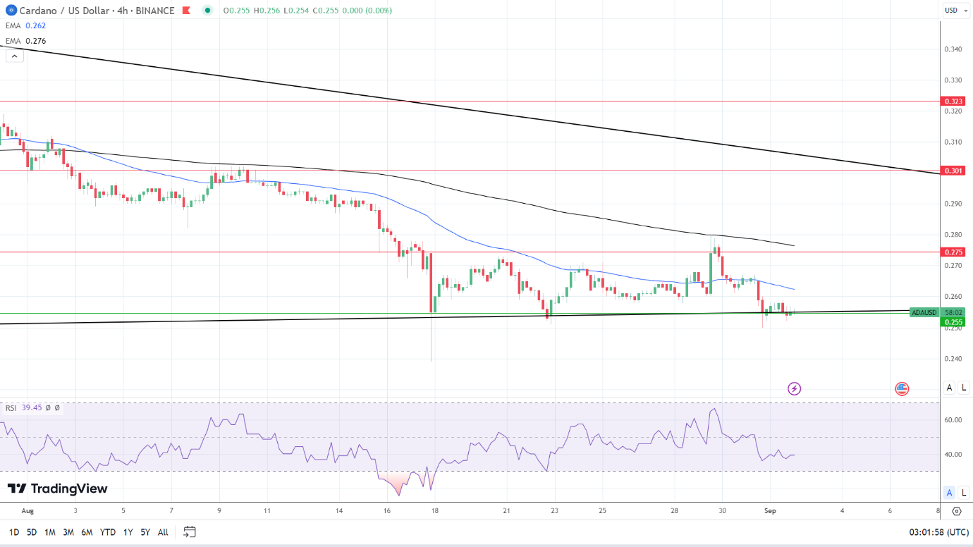 4-Hourly Chart affirms bearish price signals.