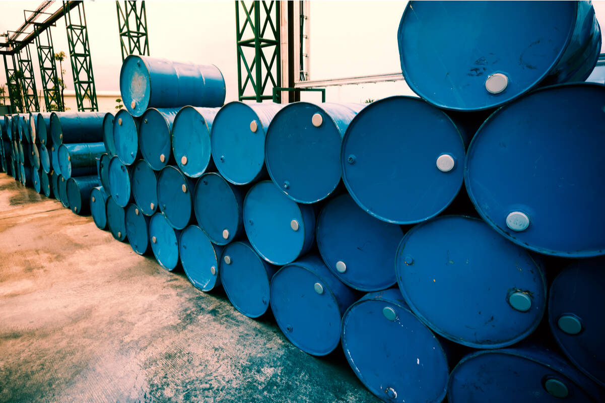 Crude oil barrels, FX Empire