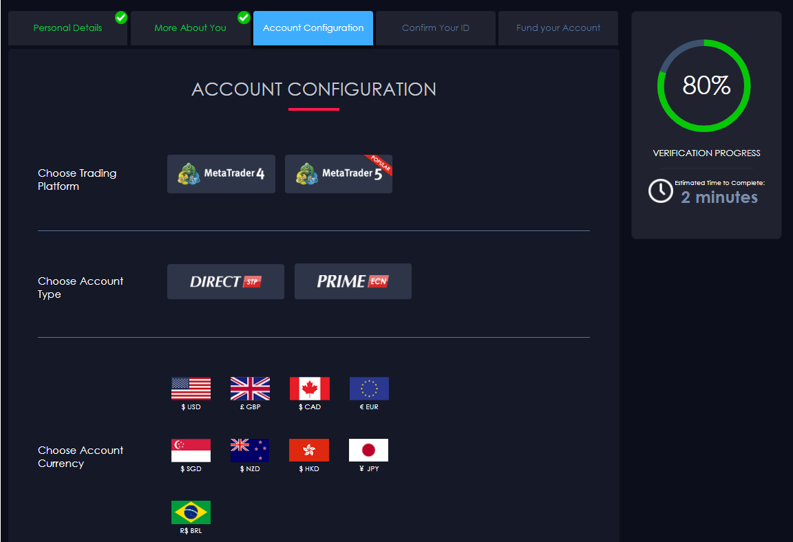 Account configuration