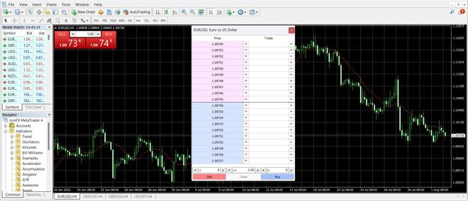MetaTrader’s depth of market and one-click trading features