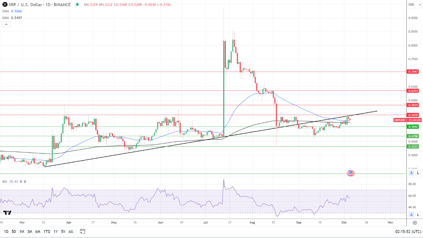 XRP Daily Chart affirms bullish price signalsl.