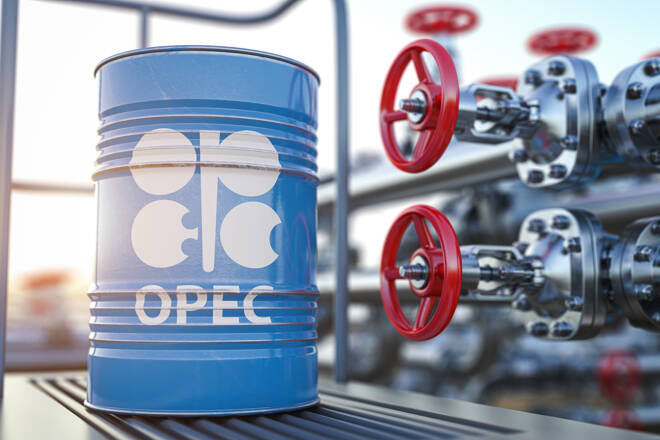 OPEC logo on crude oil barrel, FX Empire