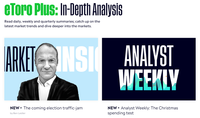 eToro’s deep market analyses