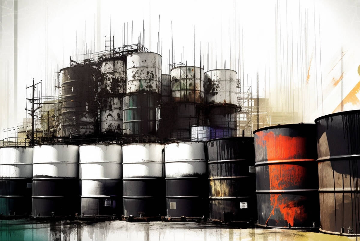 Crude oil barrels, FX Empire