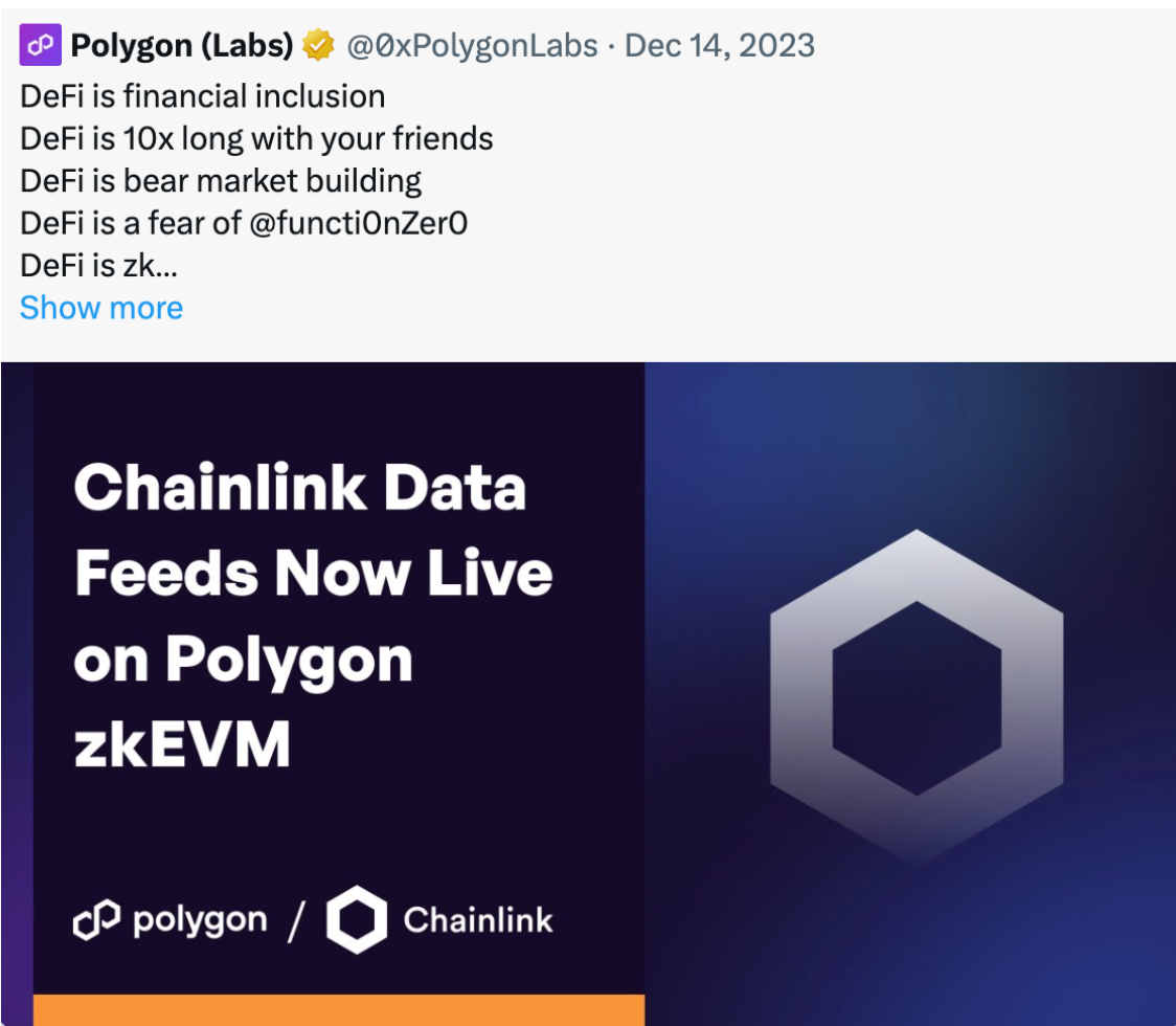 Polygon Integrates Chainlink (LINK) Price Feeds