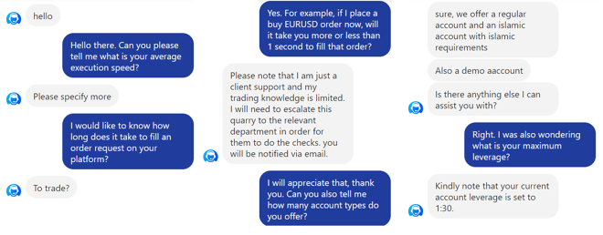 My conversation with AvaTrade’s customer support