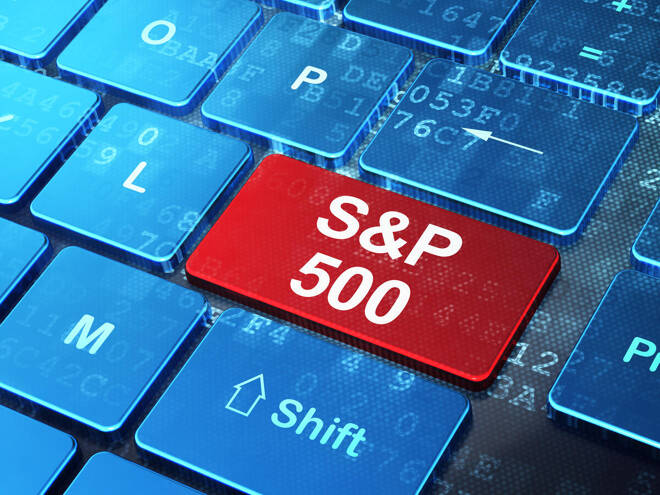 Stock market indexes concept: S&amp;P 500 on computer keyboard, FX Empire