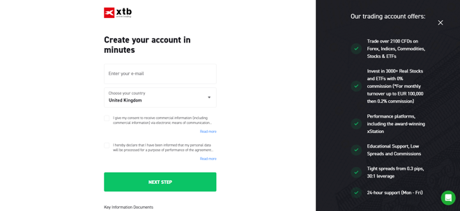 XTB Account Application