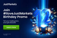Join #iLoveJustMarkets Birthday Promo by JustMarkets. FX Empire