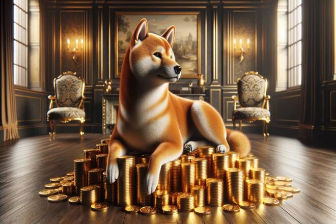 Dog and dogecoins, FX Empire