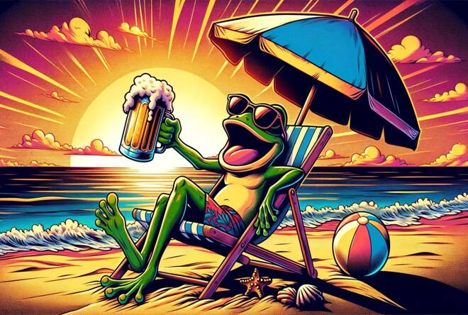 Pepe on the beach, FX Empire