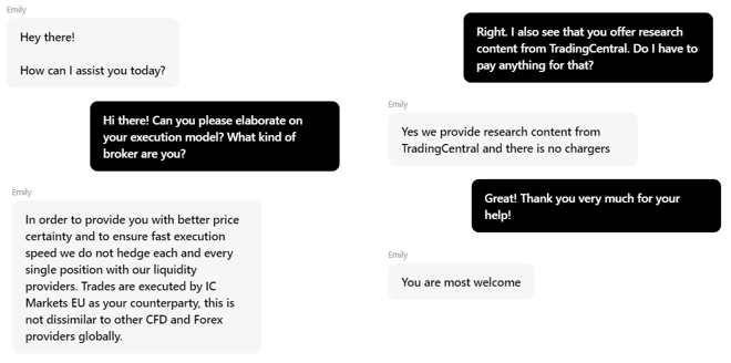 My conversation with IC Markets’ support team