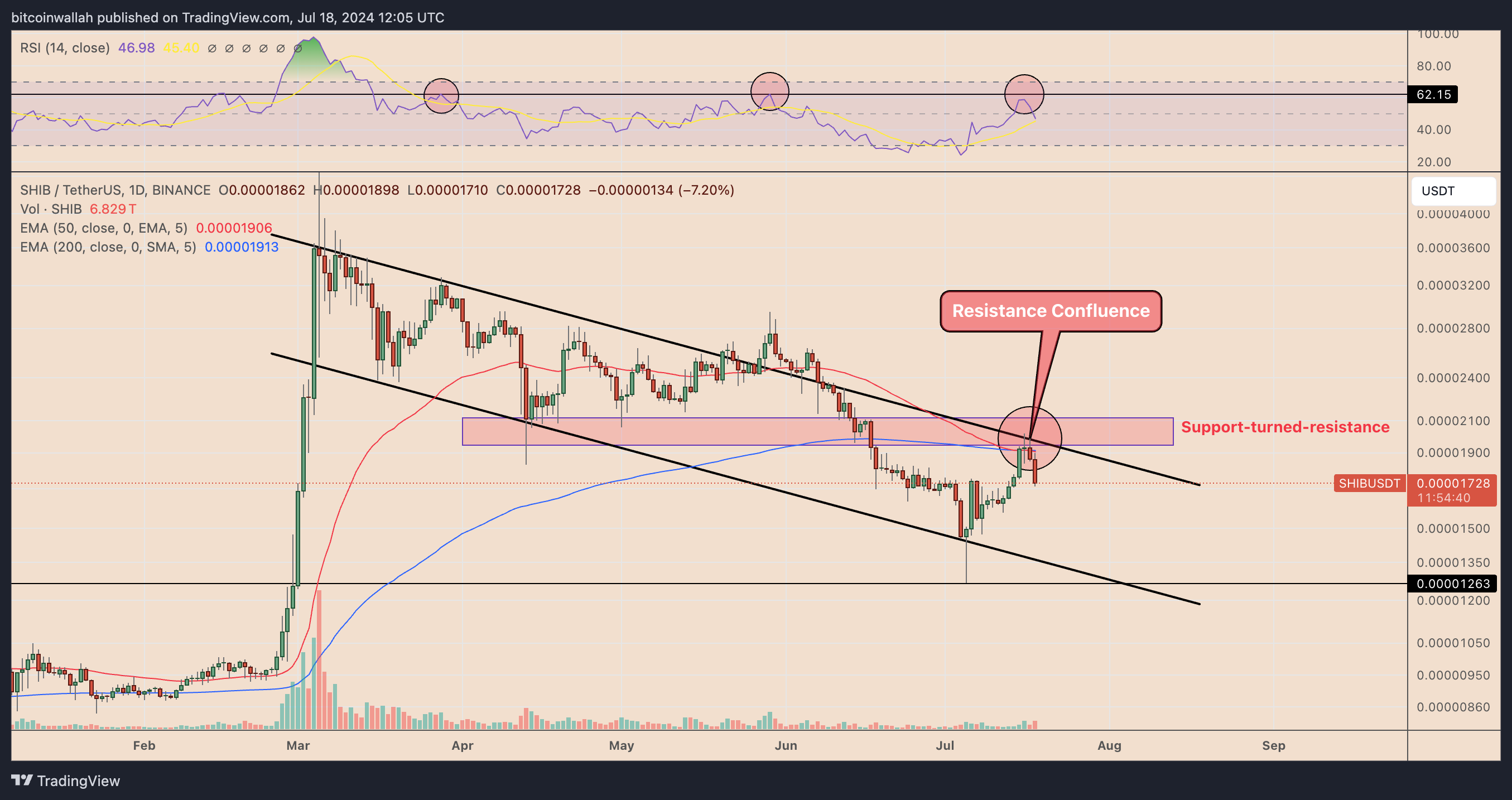 SHIBUSDT daily price chart