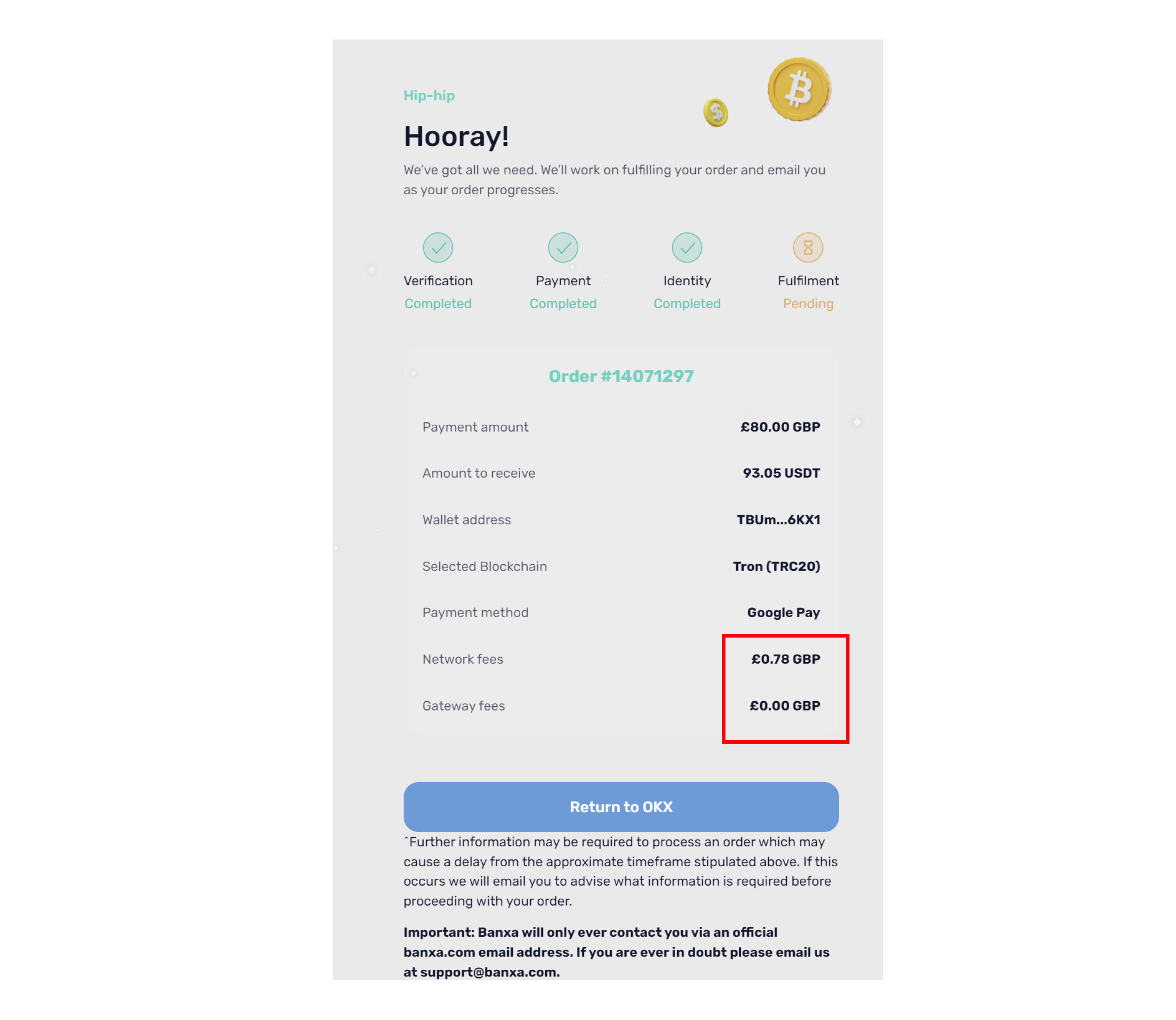 Confirmación de compra exitosa