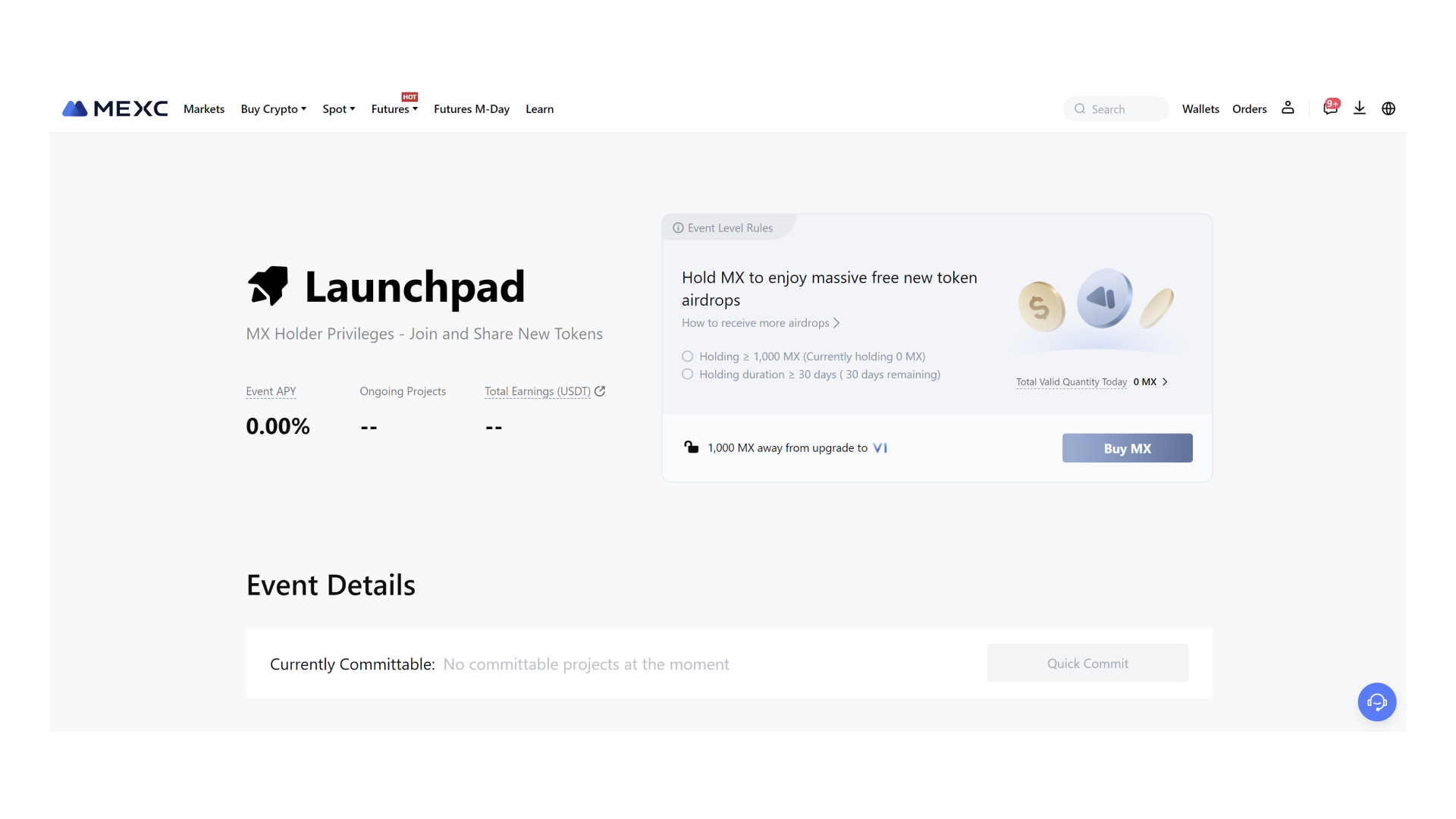 MEXC Launchpad Landing Page