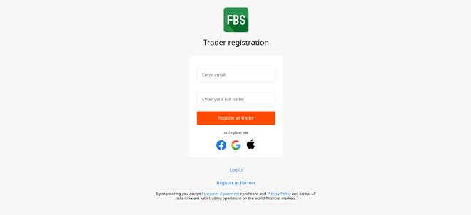 FBS Account Registration