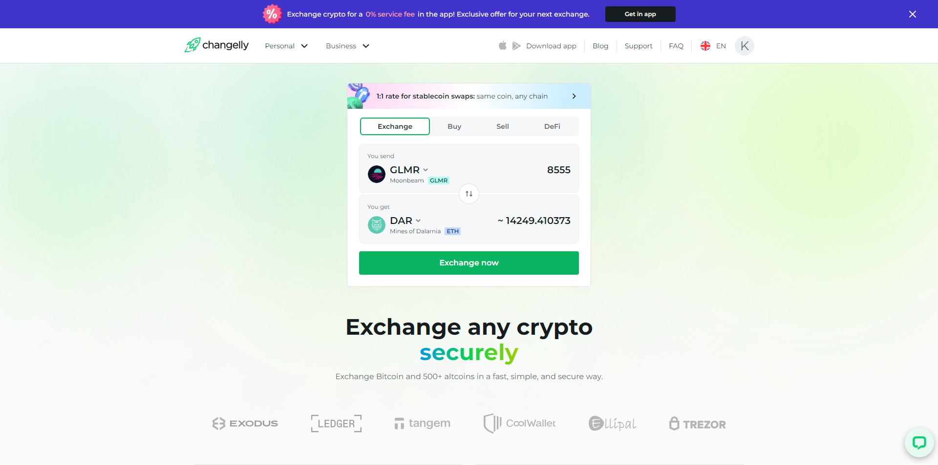 Changelly rende il processo di scambio di criptovalute esotiche semplice e veloce