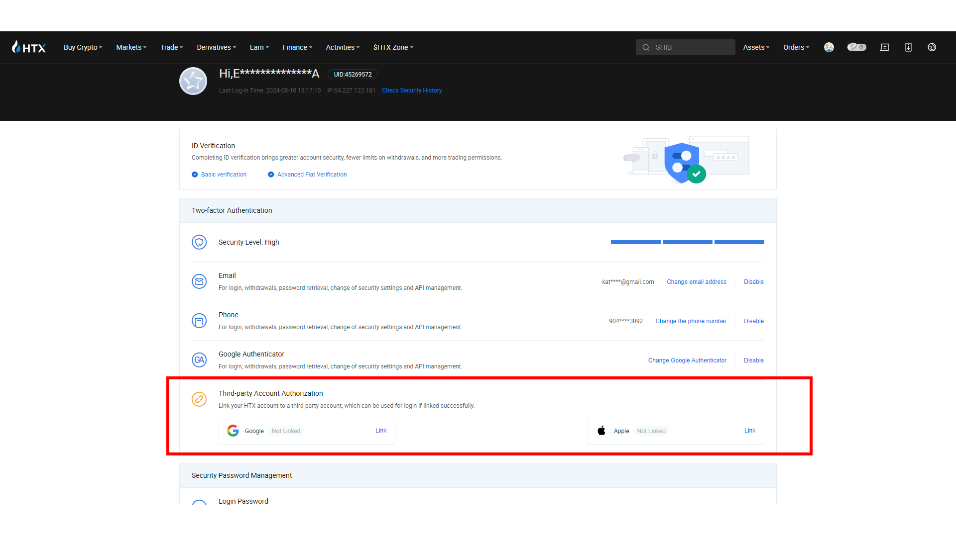 HTX is integrated with Google and AppleID for easier sign-in