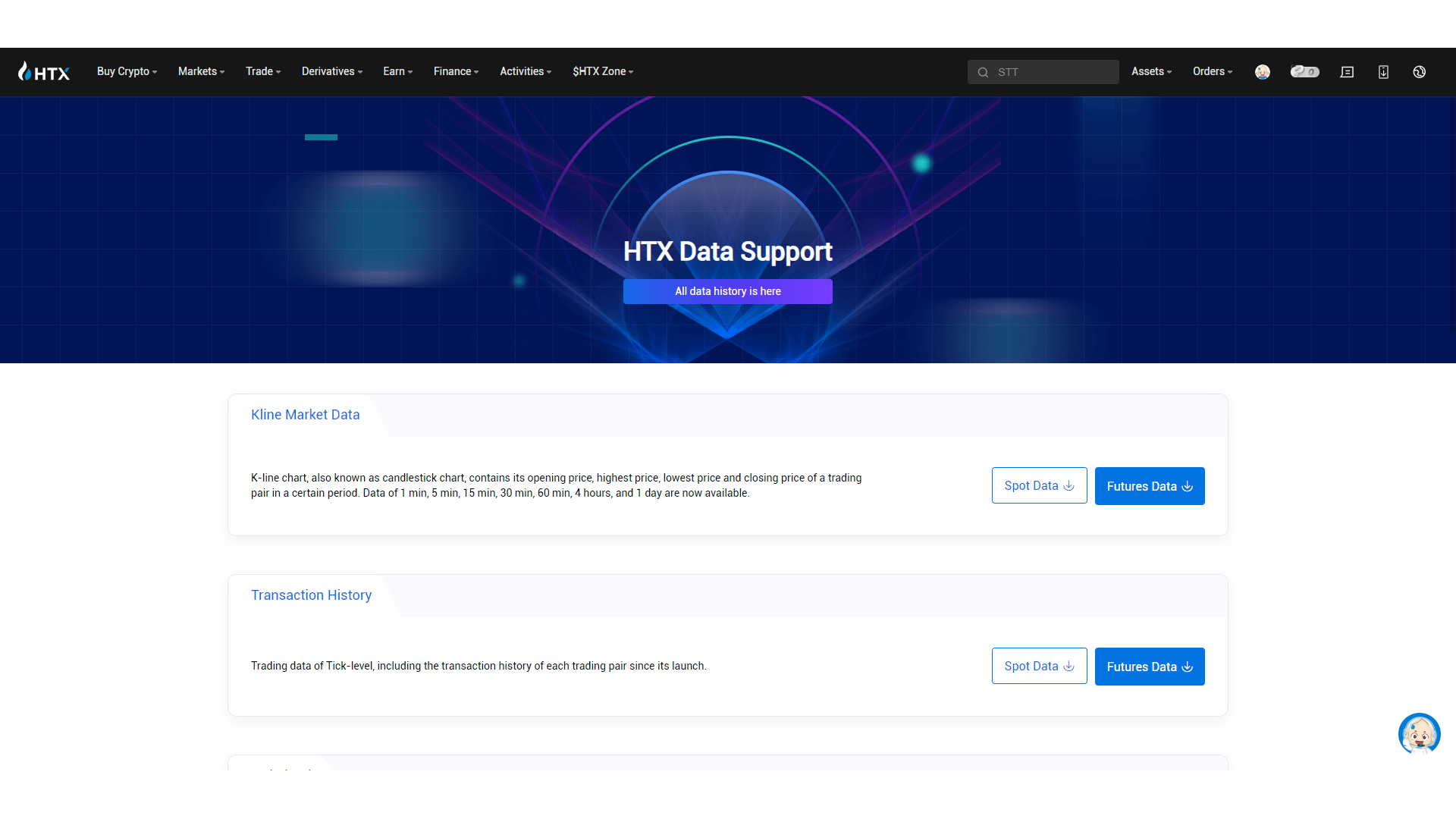 HTX offers robust data sets for experienced traders