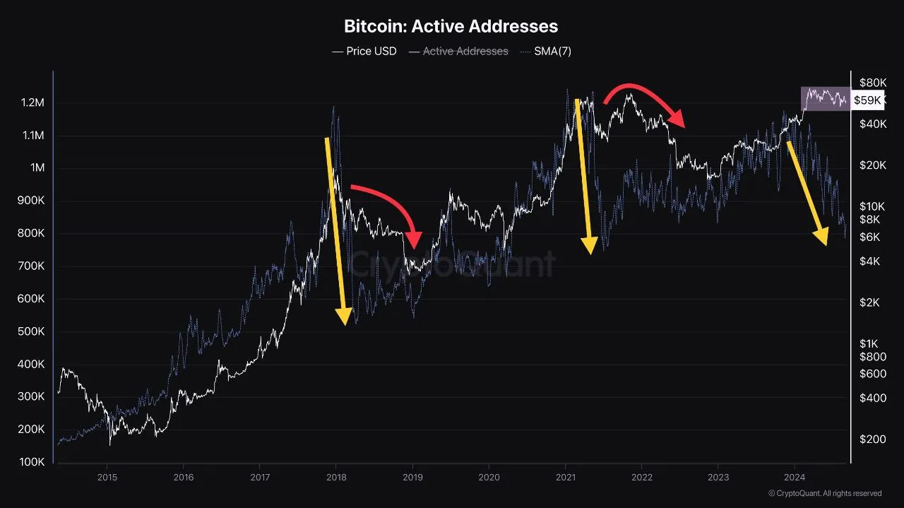 Bitcoin Price vs Daily Active Addresses BTCUSD | TradingView&nbsp;