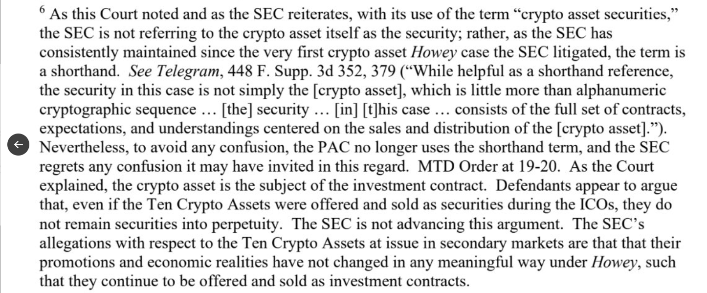 SEC and Crypto Asset Securities