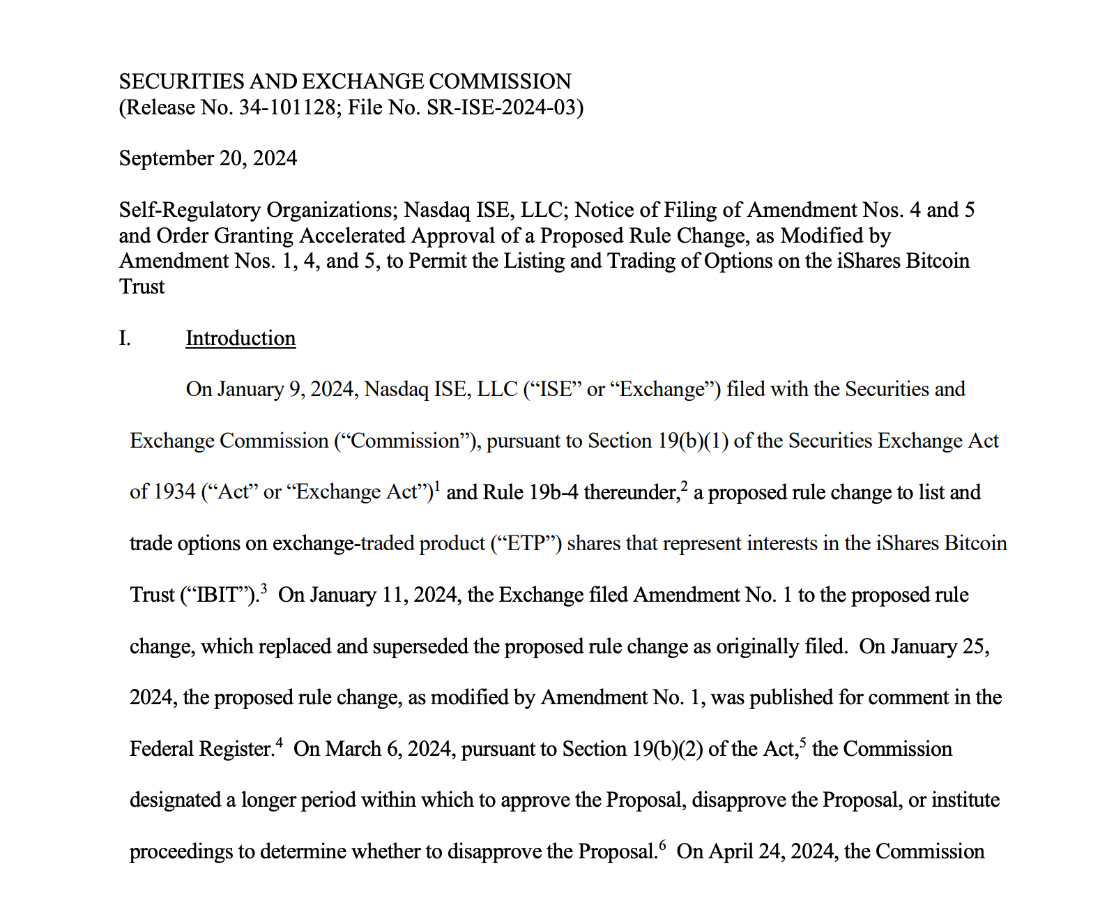 Blackrock gets Bitcoin Options ETF Approval | US SEC Filings, Sept 2020&nbsp;