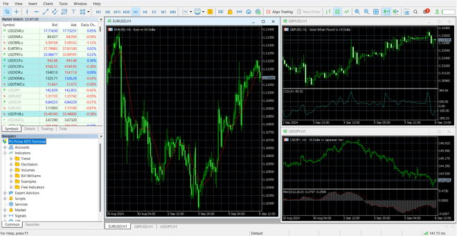 MT5’s main panel