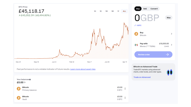 Simple mode trading interface