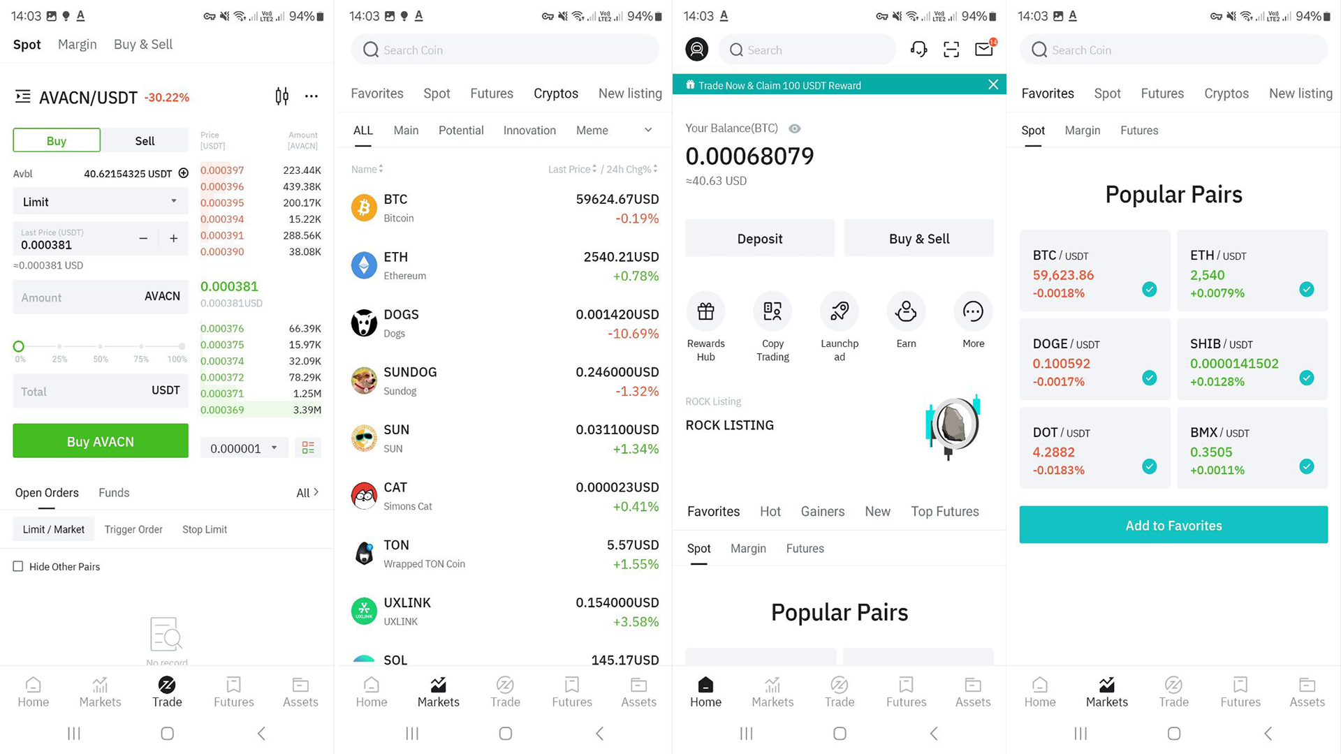 L’app mobile BitMart