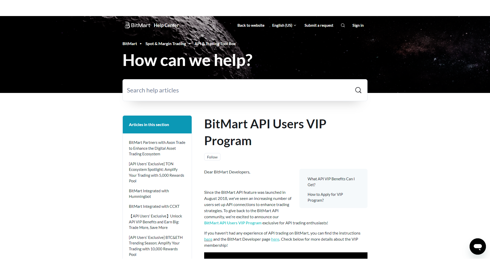 Abbonamento API VIP