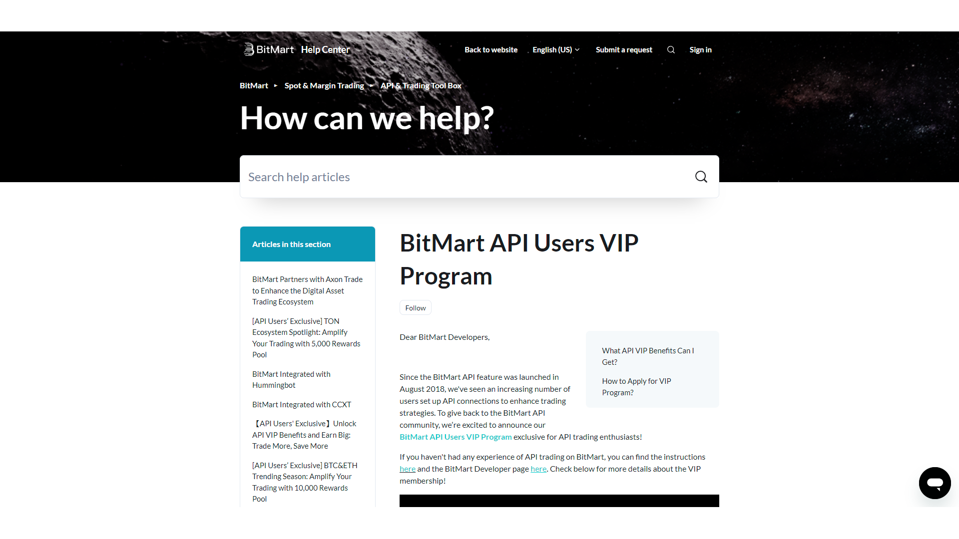 API VIP Membership