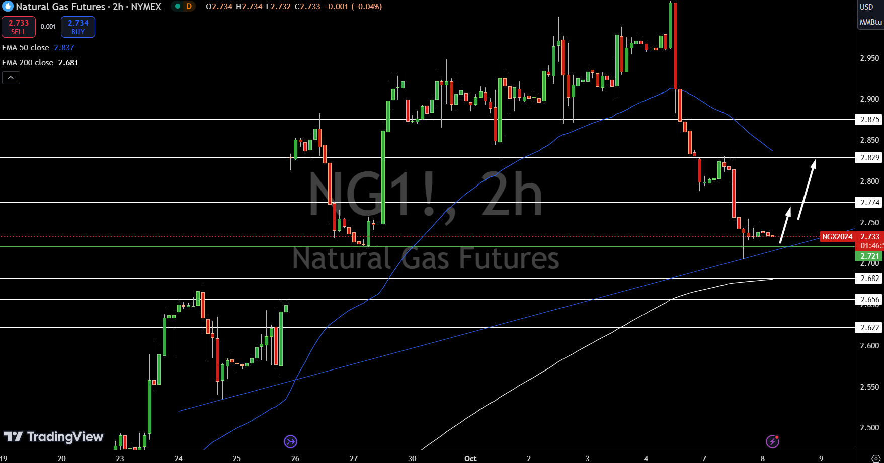 Natural Gas (NG) Price Chart