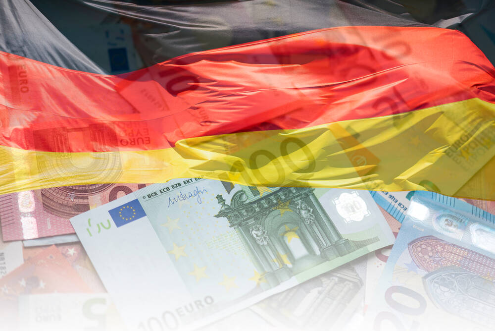 German flag and euros, FX Empire