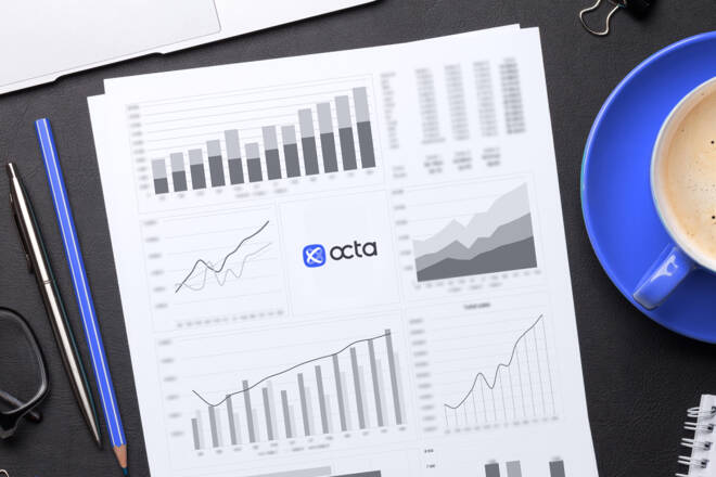 Octa logo and trading charts, FX Empire
