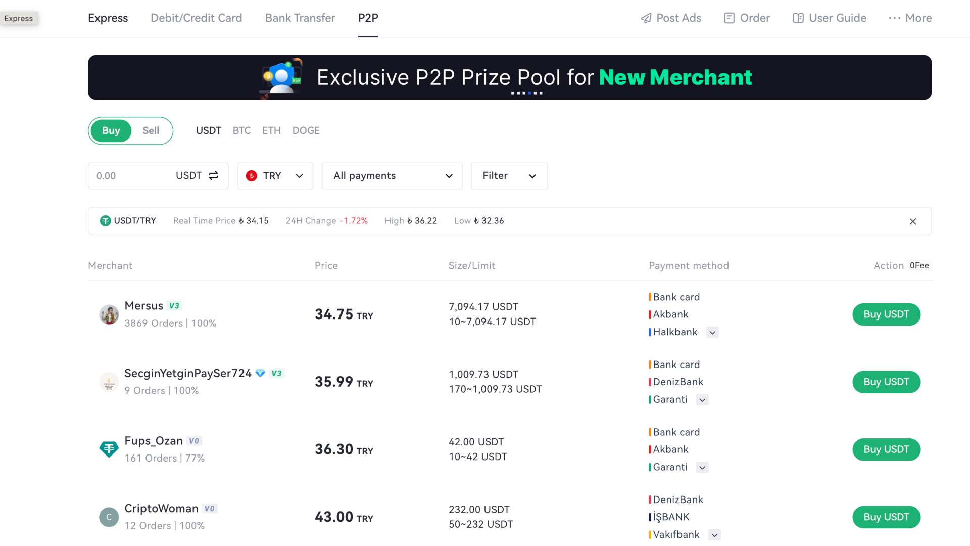 Plataforma P2P de Gate.io