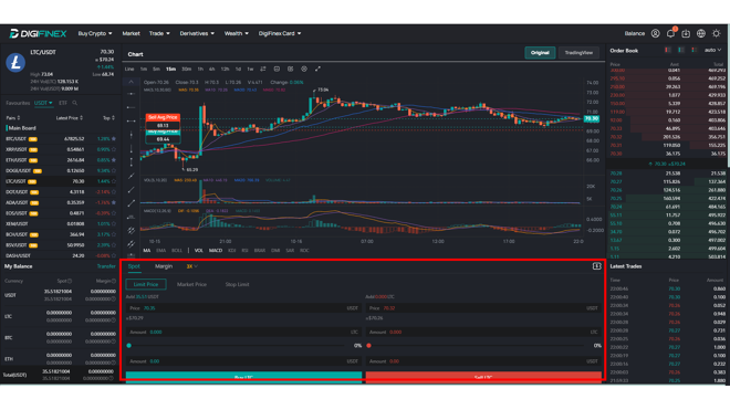 The available Order types on DigiFinex