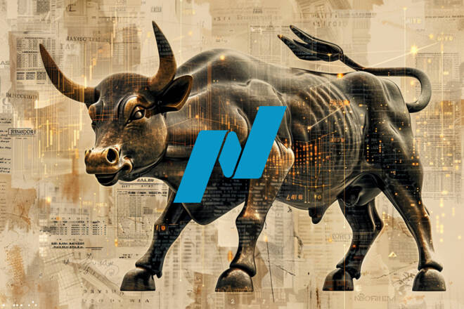 Nasdaq symbol on bull. FX Empire